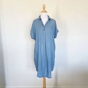 Thread + Supply short sleeve Chambray Shift Dress